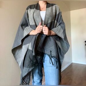 Grey poncho